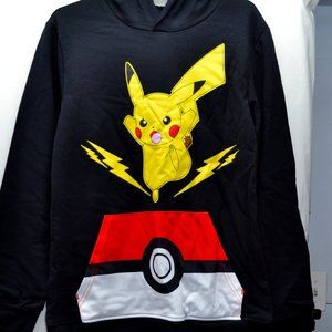 Boys' Pokemon Pickachu Pullover Sweatshirt - Black- Brand New